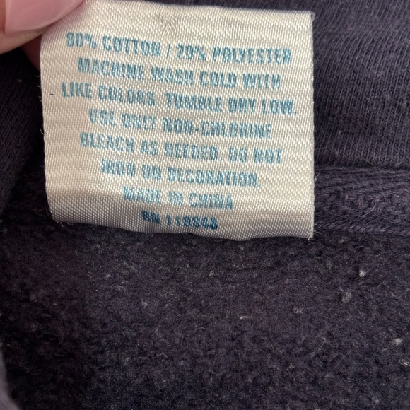 WVU Mountaineers Hoodie Mens L E5 Sportswear Blue Yellow Appliqué Flaws - Picture 4 of 9